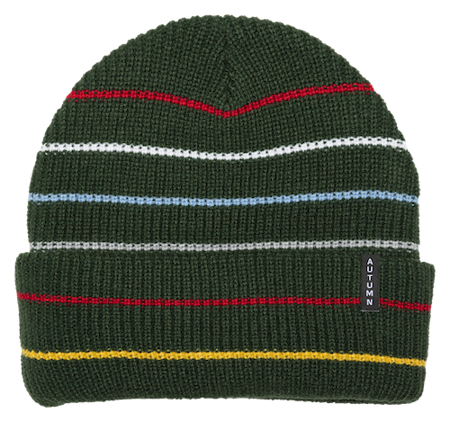 Autumn Multi Stripe In Beanie Dark Green - M I L O S P O R T