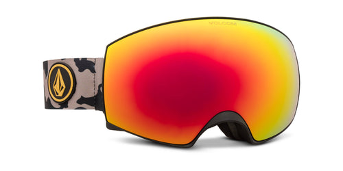 2022 Volcom Magna Snow Goggle in Camo Frames with a Red Chrome Lens and a Yellow Bonus Lens - M I L O S P O R T