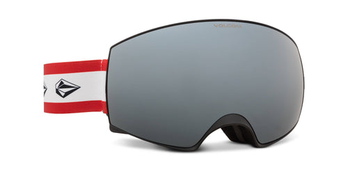 2022 Volcom Magna Snow Goggle in Iconic Stone Frames with a Silver Chrome Lens and a Yellow Bonus Lens