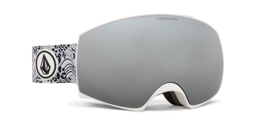 2022 Volcom Magna Snow Goggle in OP Cheetah Frames with a Silver Chrome Lens and a Yellow Bonus Lens