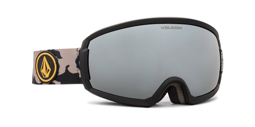2022 Volcom Migrations Snow Goggle in Camo Red Frames with a Silver Chrome Lens and a Yellow Bonus Lens