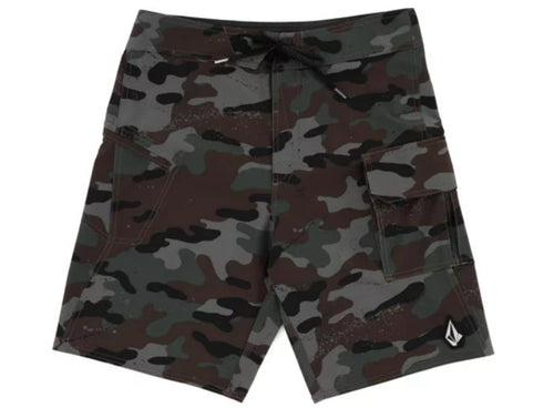 Volcom July 4th Mod Board Shorts in Army Green Combo