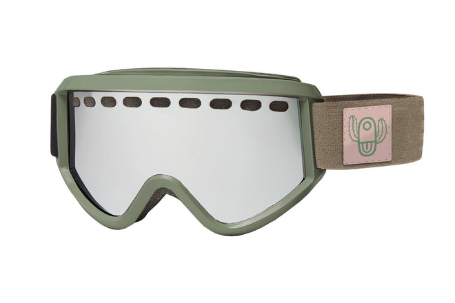 Airblaster Nai Cactus Air Goggle in Gloss Lichen with a Amber Chrome Replacement Lens 2023 - M I L O S P O R T