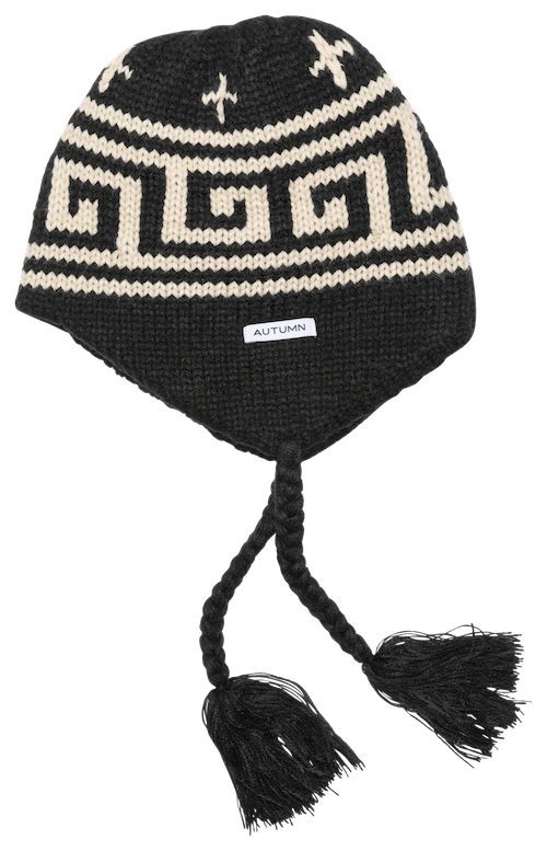 Autumn Niseko Ear Flap Beanie In Black - M I L O S P O R T