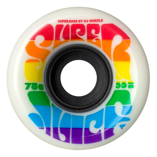 OJ Rainbow Mini Super Juice Skateboard Wheel in 55mm 78a - M I L O S P O R T