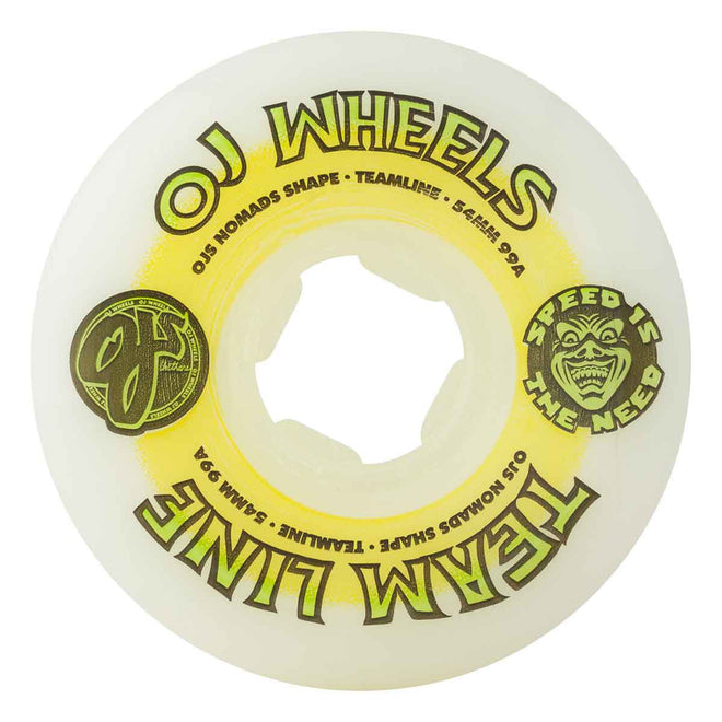 OJ Team Line Original Skate Wheels in Yellow and Green 99a 54mm - M I L O S P O R T