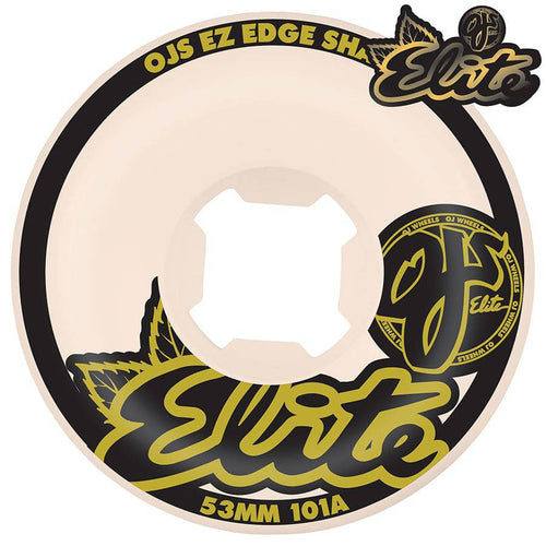 OJ Wheels 53mm Elite White EZ EDGE 101a Skate Wheel - M I L O S P O R T