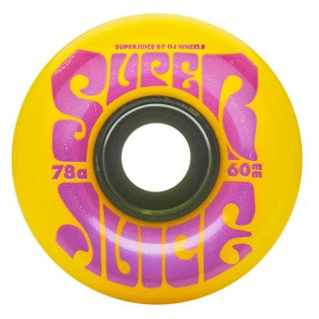 OJ Wheels 60mm Super Juice Skate Wheels in Yellow 78a - M I L O S P O R T