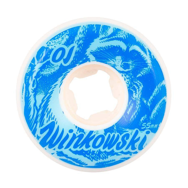OJ Wheels 55mm Winkowski Trash Panda Elite Blue Hardline 101a Skate Wheels - M I L O S P O R T