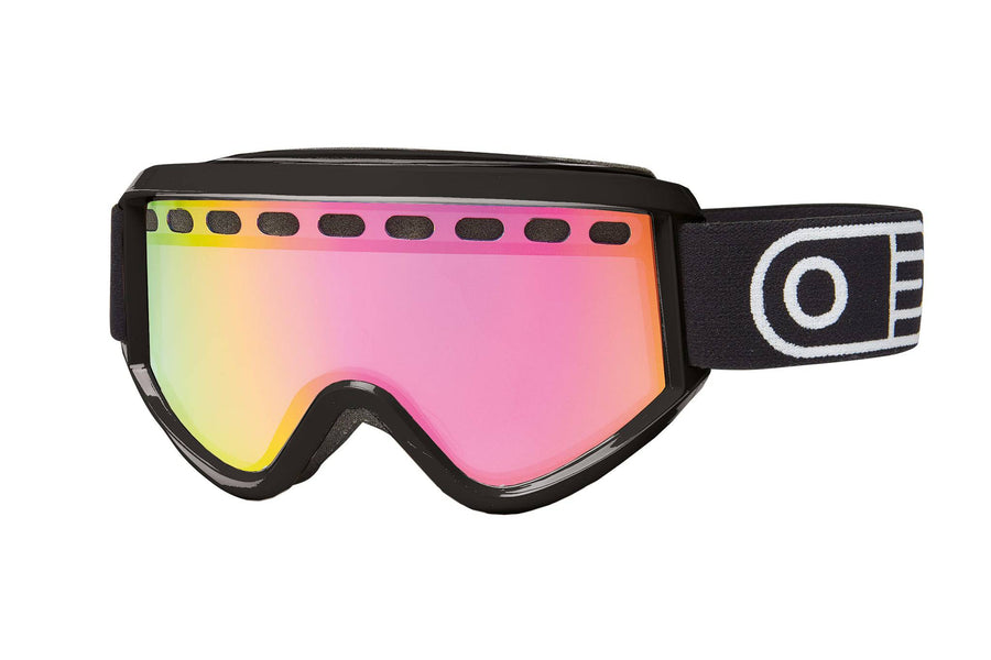 Airblaster Air Goggle in Gloss Black with a Red Air Radium Replacement Lens 2023