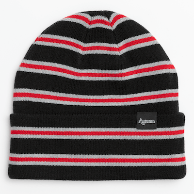2022 Autumn Surplus Prep Stripe Beanie in Black