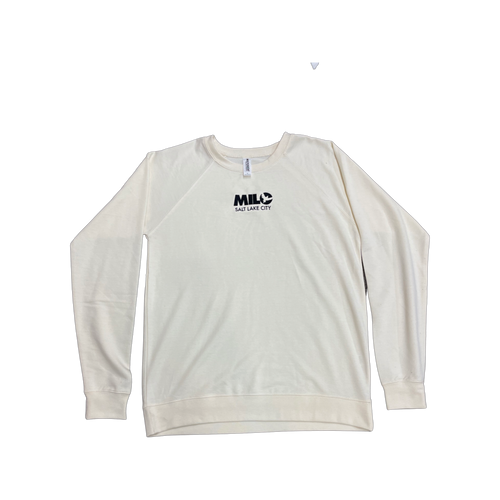 Milosport Club Crew Sweatshirt in White and Black - M I L O S P O R T