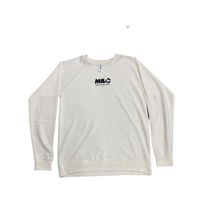 Milosport Club Crew Sweatshirt in White and Black - M I L O S P O R T