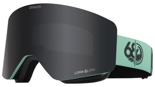 Dragon R1 OTG Snow Goggle in the 686 Colab Frames with a Lumalens Dark Smoke Lens with a Lumalens Yellow Bonus Lens 2023