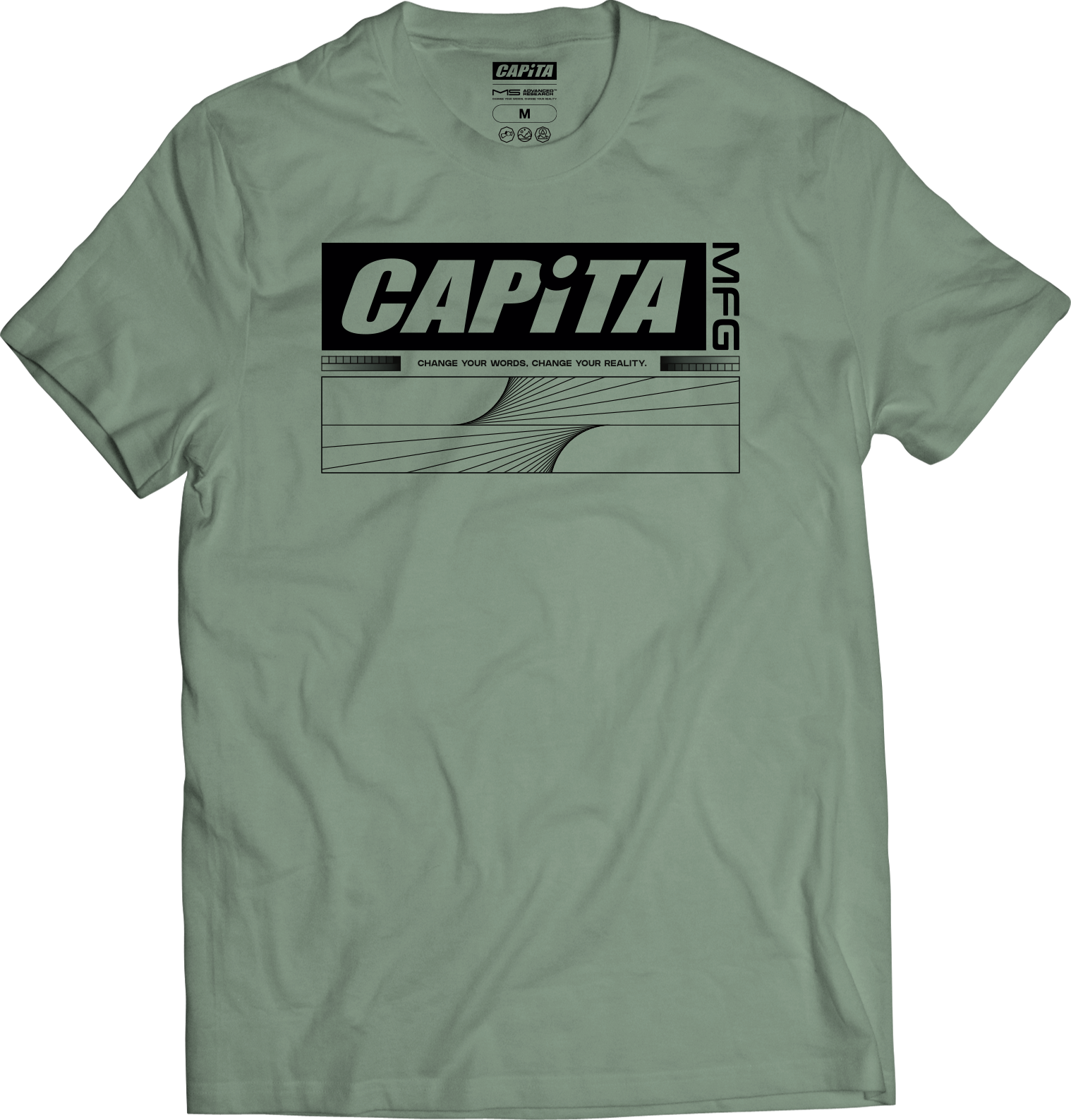 Capita Reality T Shirt in Sage 2024 - M I L O S P O R T