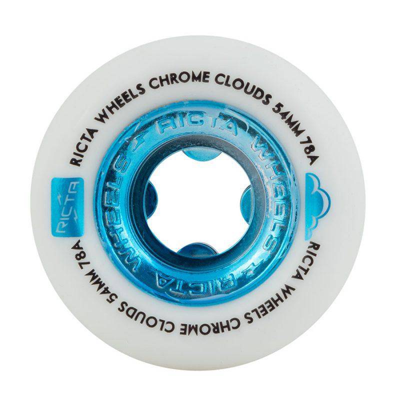 Ricta Chrome Clouds Skate Wheels in Blue 78A