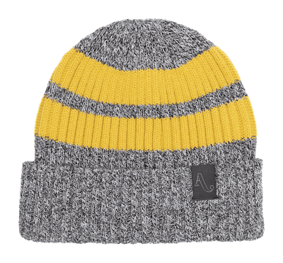 2022 Autumn Simple Rugby Beanie in Black Marl