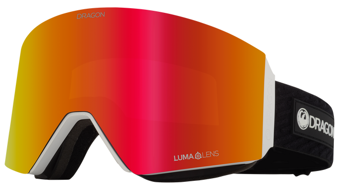 Dragon RVX MAG OTG Snow Goggle in the Icon Frames with a Lumalens Red Ion Lens with a Lumalens Light Rose Bonus Lens 2023
