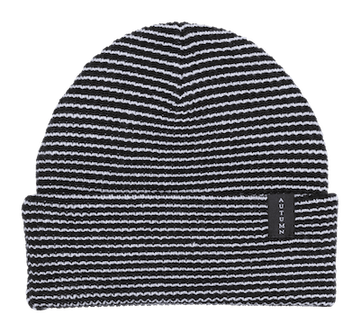 2022 Autumn Select Stripe Beanie in Black