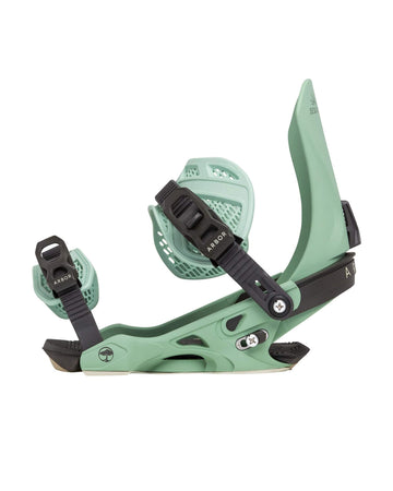 2022 Arbor Sequoia Womens Snowboard Bindings in Mint Frost view one