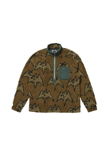 Airblaster Sherpa Half Zip Jacket in Tan Big Terry 2023
