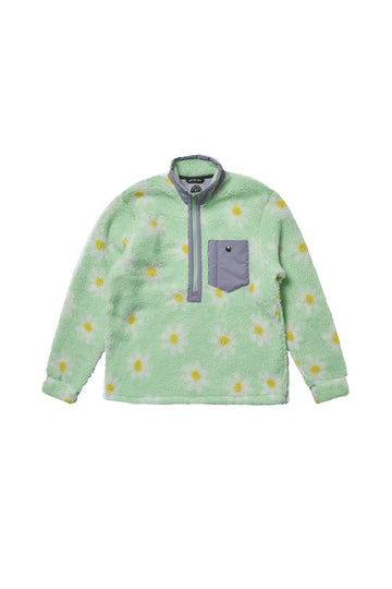 Airblaster Sherpa Half Zip Jacket in Mint Big Daisy 2023