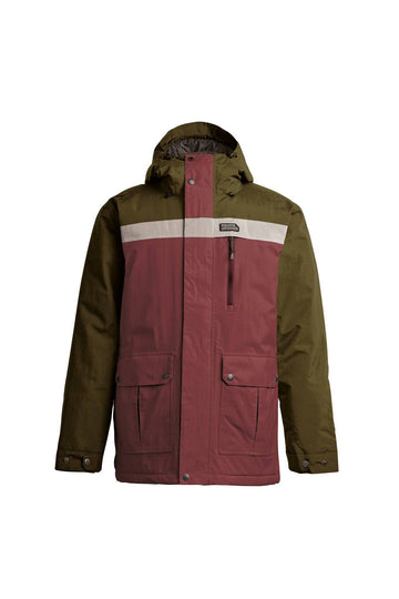 2022 Airblaster Shifty Snow Jacket in Olive Oxblood