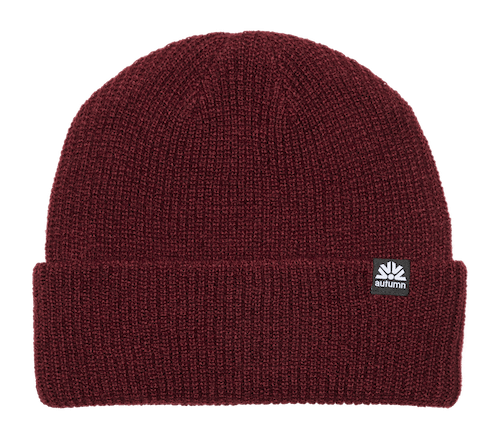 Autumn Simple Beanie In Burgundy - M I L O S P O R T