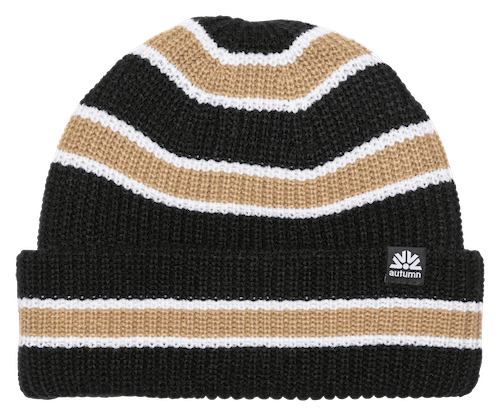 Autumn Slacker Beanie In Black - M I L O S P O R T
