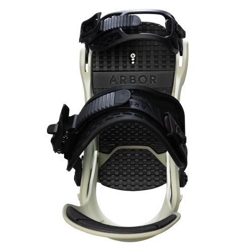 Arbor Spruce Snowboard Binding in Off White 2023