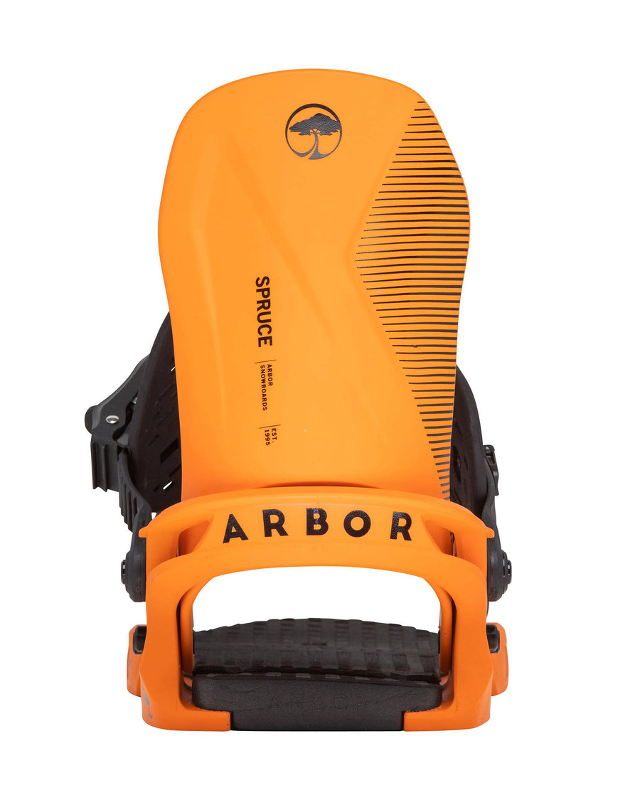 2022 Arbor Spruce Snowboard Bindings in Orange view two