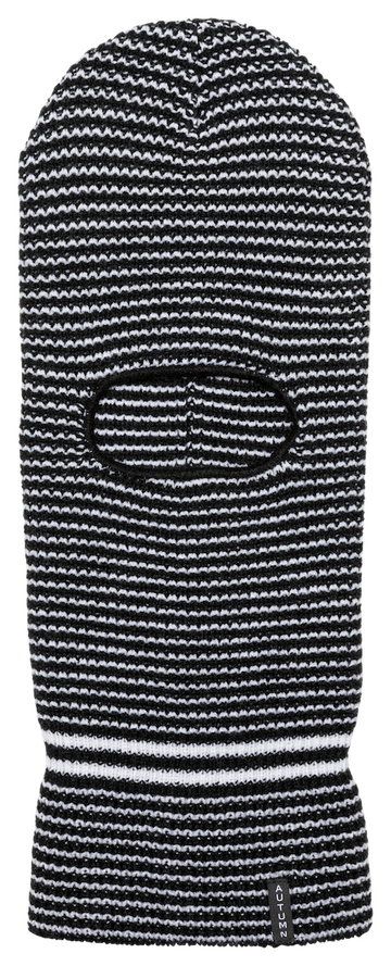 Autumn Striped Balaclava In Black