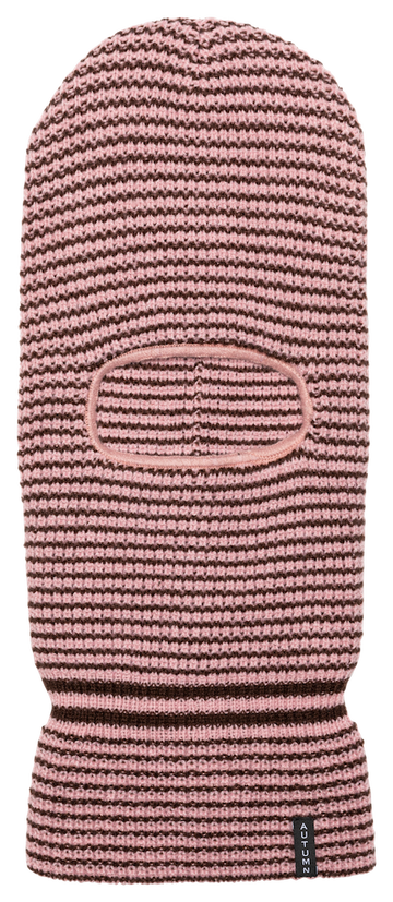 Autumn Striped Balaclava In Dusty Pink