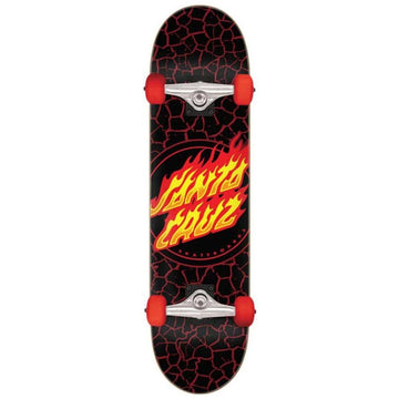 Santa Cruz Flame Dot Full Complete Skateboard Deck in 8