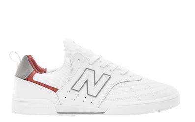 New Balance Numeric 288S Jack Curtin x Pulaski Park Skate Shoe in White and Burgandy - M I L O S P O R T