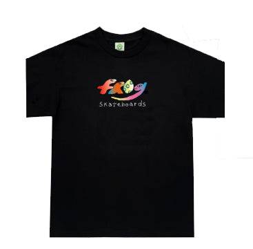 Frog Dino Logo Tee in Black