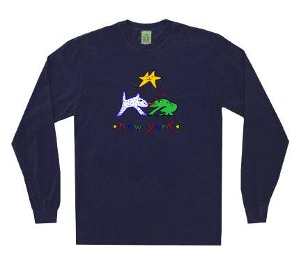 Frog New York Long Sleeve Tee in Navy - M I L O S P O R T