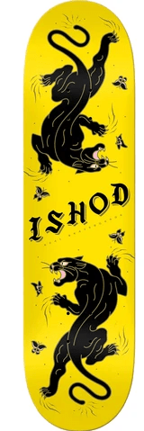 Real Ishod Cat Scratch Skate Deck in Yellow in 8.0''
