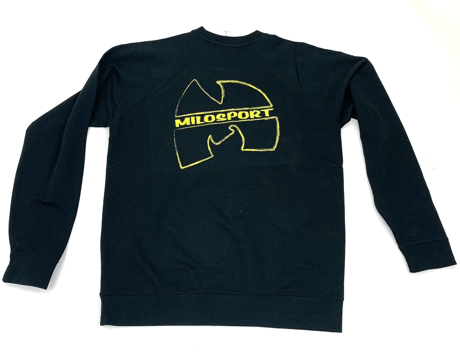Milosport Wu Scribble Crew Sweatshirt in Black
