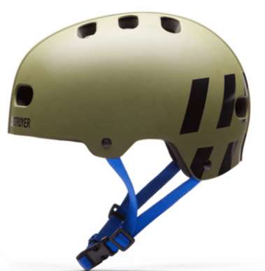 Destroyer EPS Certified Skate Helmet in Olive and Royal - M I L O S P O R T