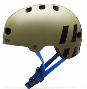 Destroyer EPS Certified Skate Helmet in Olive and Royal