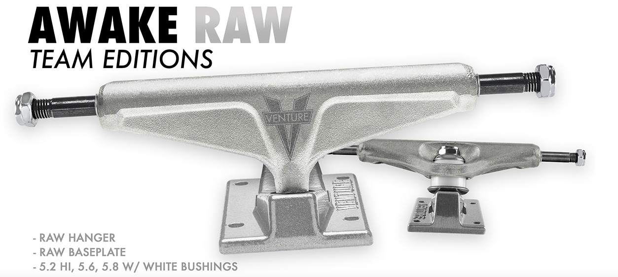 Venture Awake Raw Team Edition Skate Trucks - M I L O S P O R T