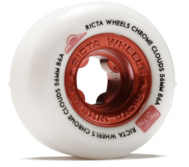 Ricta Chrome Clouds Red in 86A Skate Wheels