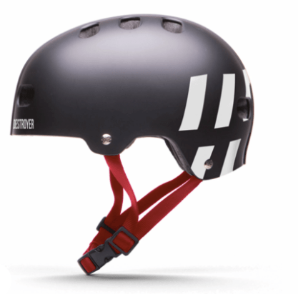 Destroyer EPS Skate Helmet in Black and Red and White - M I L O S P O R T