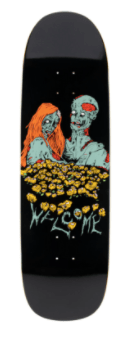 Welcome Zombie Love on Boline Skate Deck in Black 9.25"