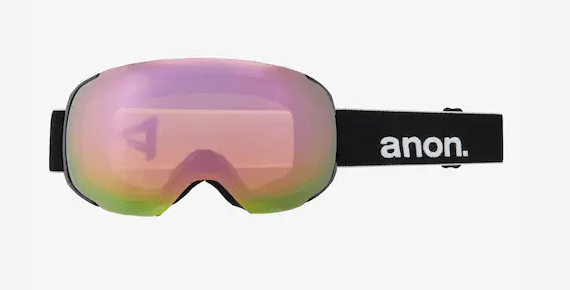 2022 Anon M2 Snow Goggle with Bonus Lens and a MFI Face Mask in Black with a Perceive Variable Green lens