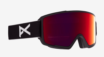 2022 Anon M3 Snow Goggle with Bonus Lens in Black with a Perceive Sunny Red lens