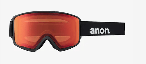2022 Anon M3 Snow Goggle with Bonus Lens in Black with a Perceive Sunny Red lens - M I L O S P O R T