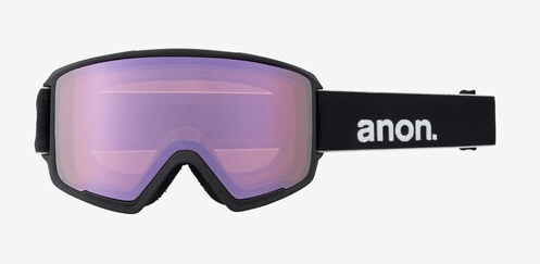 2022 Anon M3 Snow Goggle with Bonus Lens in Black with a Perceive Variable Green lens