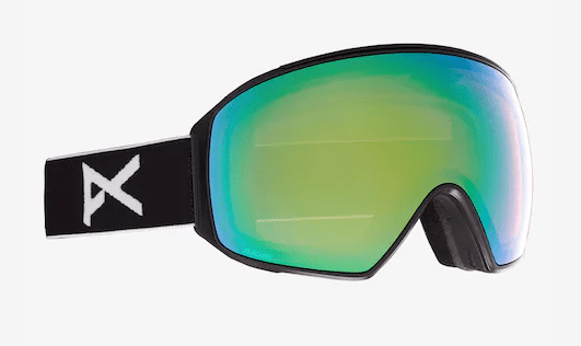 2022 Anon M4 Cylindrical Snow Goggle with Bonus Lens and a MFI Face Mask in Black with a Perceive Variable Green lens - M I L O S P O R T